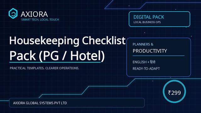 Housekeeping Checklist PG Hotel