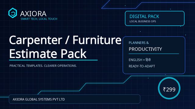 Carpenter Furniture Estimate